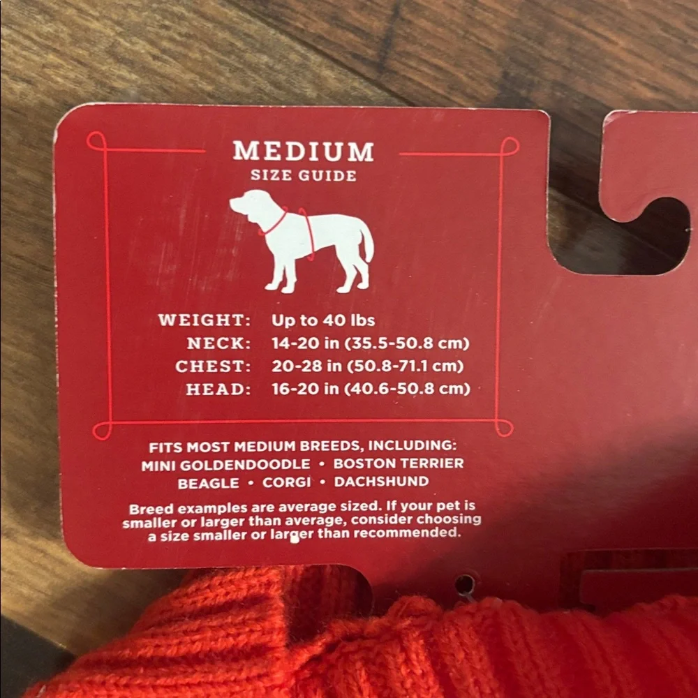 NWT Wondershop Vibrant Red Cable Knit Pet Sweater